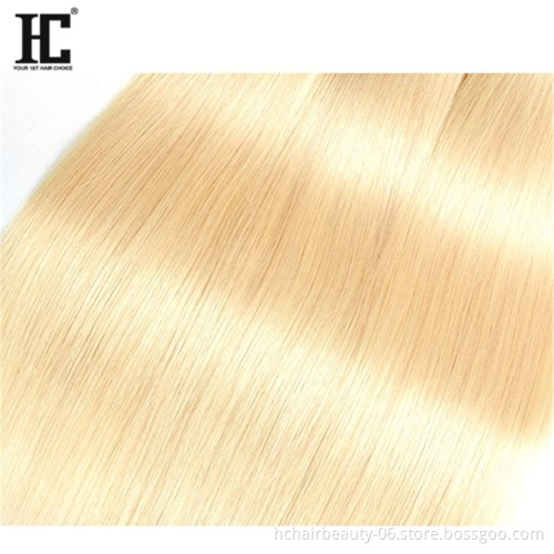 26 28 30 wholesale virgin hair vendors brazilian raw cuticle aligned honey blonde 613 human hair bundles with closure frontal